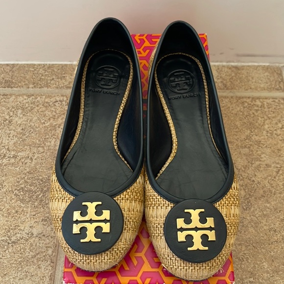 Tory Burch Shoes - Tory Burch Reva Raffia Straw